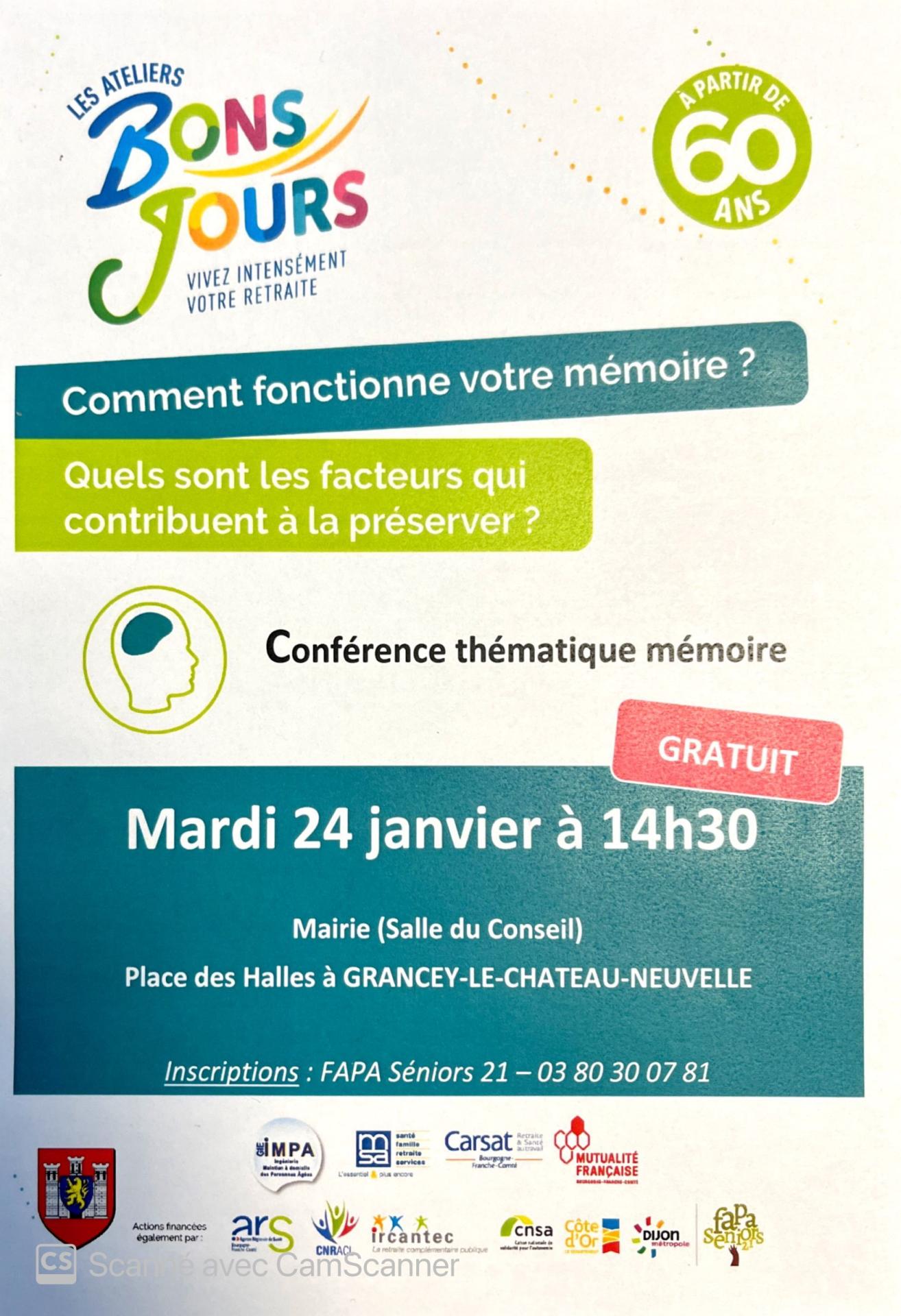 Conférence mémoire