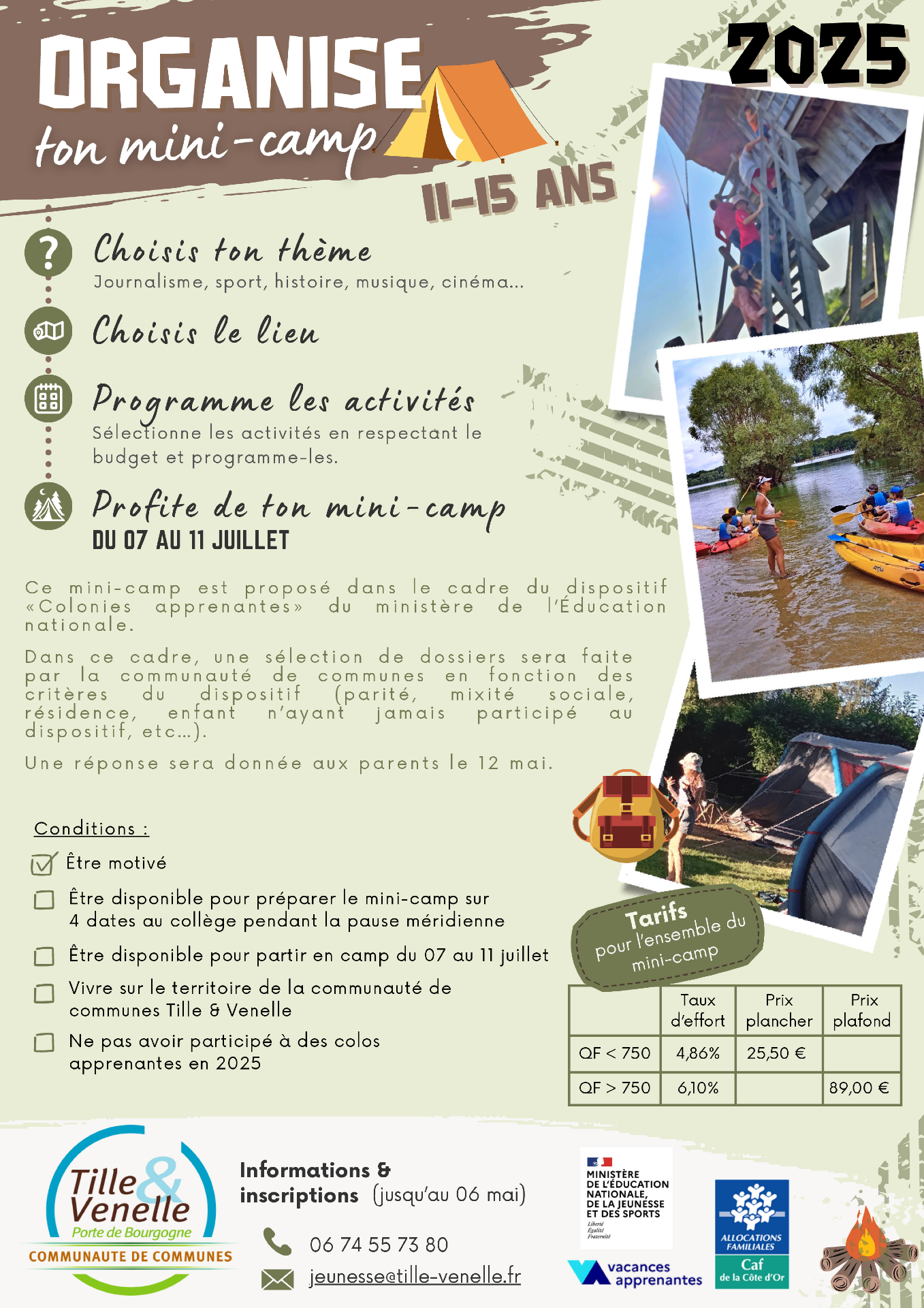 Affiche mini camp